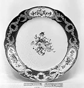 Plate (part of a service) by Sèvres Manufactory|Jean-Jacques Pierre the Younger|Michel-Barnabé Chauvaux