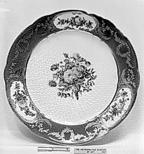 Plate (part of a service) by Sèvres Manufactory|Jacques-François-Louis de Laroche