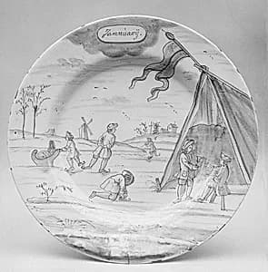 Plate (part of a set) by De Porceleyne Bijl