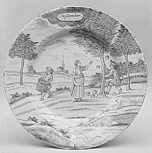 Plate (part of a set) by De Porceleyne Bijl