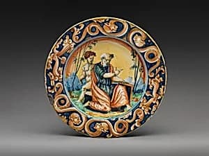 Plate with Saint Matthew by Workshop of Ludovico and Angelo Picchi