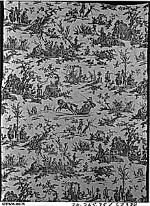 "Pleasures of the Four Seasons" by Oberkampf Manufactory|Jean-Baptiste Huet I
