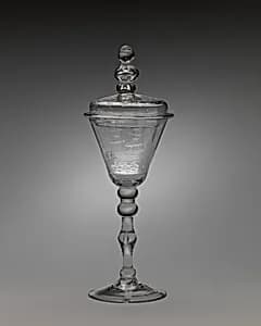 Pledge glass with cover by Unknown Artist