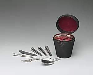 Pocket canteen (traveling set) by Charles Overing|T. T., England|E. H., London