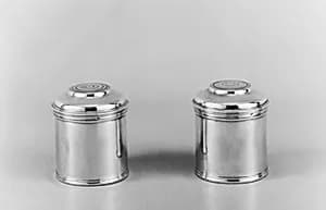 Pomade jars by Jacques-Malquis Le Quin