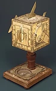 Portable cube sundial by David Beringer