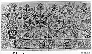 Portion of a dress border by Unknown Artist