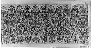 Portion of a dress border by Unknown Artist