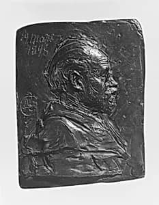 Portrait Relief of Émile Zola by Alexandre-Louis-Marie Charpentier
