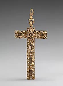 Reliquary cross and chain by Unknown Artist