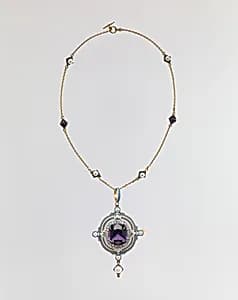 Renaissance revival pendant on chain by Carlo Giuliano