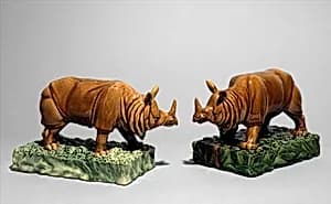 Rhinoceros (one of a pair) by Ralph Wood the Younger