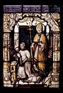 Saint Leo and a canon by Unknown Artist