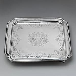 Salver (one of a pair) by Paul de Lamerie