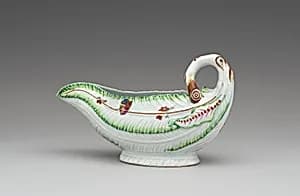 Sauceboat (one of a pair) by Worcester factory|Bow Porcelain Factory