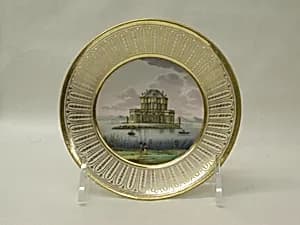 Saucer (part of a service) by Royal Porcelain Manufactory, Naples