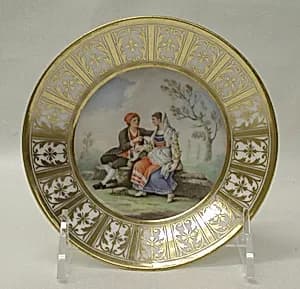Saucer (part of a service) by Royal Porcelain Manufactory, Naples