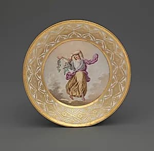Saucer (part of a service) by Royal Porcelain Manufactory, Naples