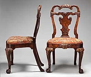 Set of four side chairs by Unknown Artist