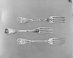 Set of six forks by Jacques Anthiaume