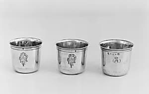 Set of six liqueur cups by Jacques Charles Chambert