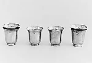 Set of six liqueur cups by Jean-Louis La Cour