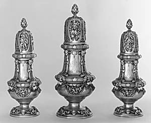 Set of three casters by Paul de Lamerie