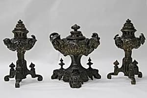 Set of three pastille burners by Unknown Artist