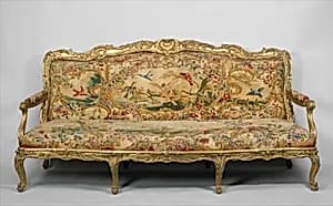 Settee (part of a set) by Nicolas-Quinibert Foliot|Beauvais|Jean-Baptiste Oudry