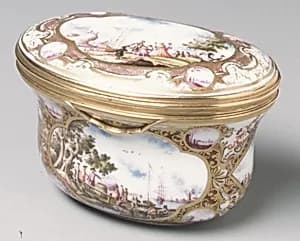 Snuffbox by Meissen Manufactory|Christian Friedrich Herold
