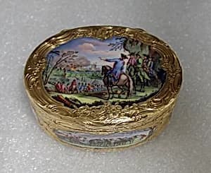 Snuffbox with military scenes by I.I.H.