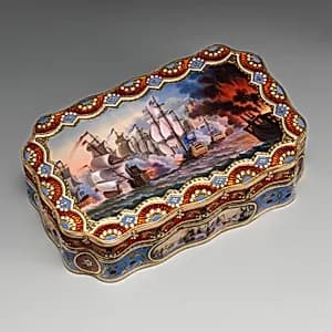 Snuffbox with naval battle scenes by Jean Louis Richter