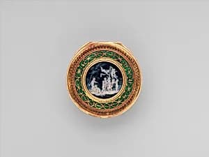 Snuffbox with scenes of putti at play