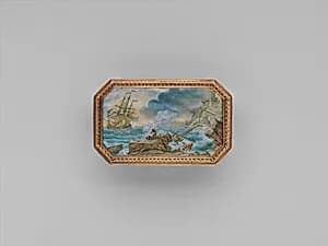 Snuffbox with six maritime scenes by Dominique-François Poitreau|Joseph Vernet|French Painter