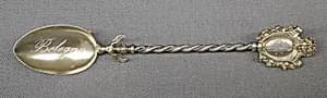 Souvenir spoon with depiction of Bologna's medieval towers by Unknown Artist