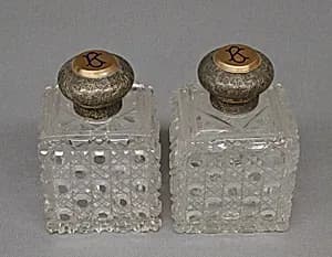 Square bottle with cover by Unknown Artist