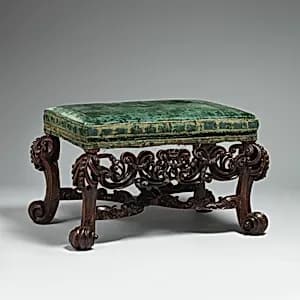 Stool (one of a pair) by Unknown Artist