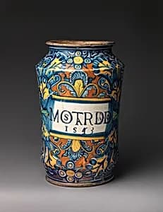 Storage jar (albarello) for mostarda by Unknown Artist