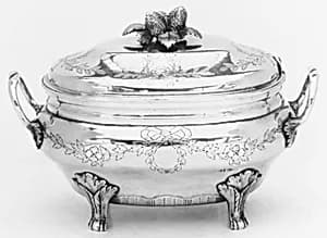 Sugar bowl with cover by Louis-Joseph Bouty (called Milleraud-Bouty)