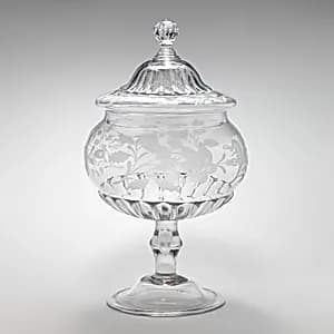 Sweetmeat glass with cover by Unknown Artist