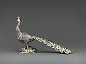 Table decoration in the form of a peacock by Unknown Artist