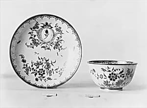 Teabowl and saucer by Cozzi Manufactory