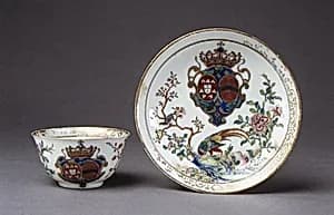 Teabowl and saucer by Unknown Artist