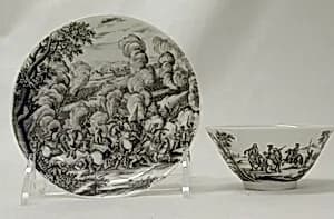 Teabowl and saucer by Meissen Manufactory|Böttger Period|Ignaz Preissler