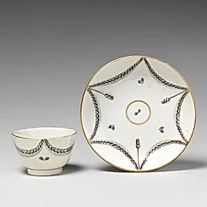 Teabowl (part of a service) by Caughley Factory
