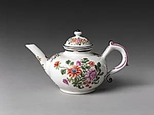 Teapot with peonies