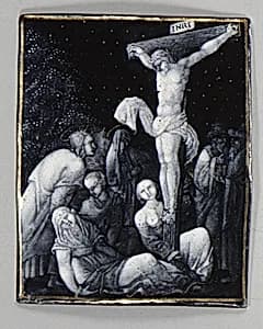 The Crucifixion (one of seven) by Jean II Pénicaud|Jean III Pénicaud