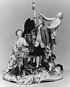 The Hairdresser by Frankenthal Porcelain Manufactory|Karl Gottlieb von Lück|Karl Theodor period