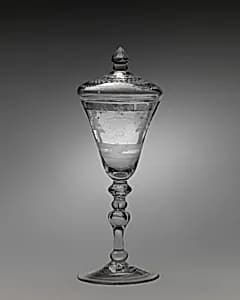 Toasting wineglass with cover by Unknown Artist