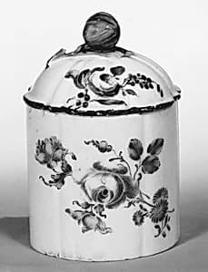 Toilet jar with cover by Mennecy